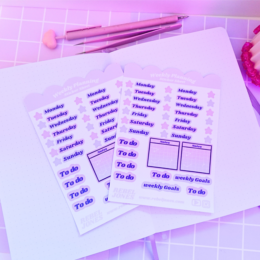 Weekly Planning Sticker Sheet