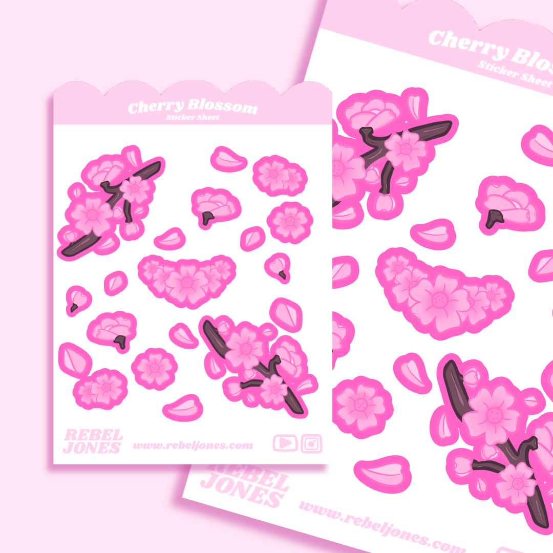 Cherry Blossom Sticker Sheet