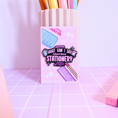 What Can I Say, I Just Love Stationery Pin