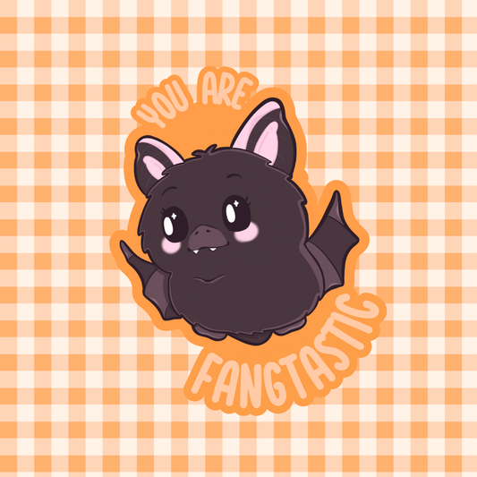 you're fangtastic - Fang die cut sticker