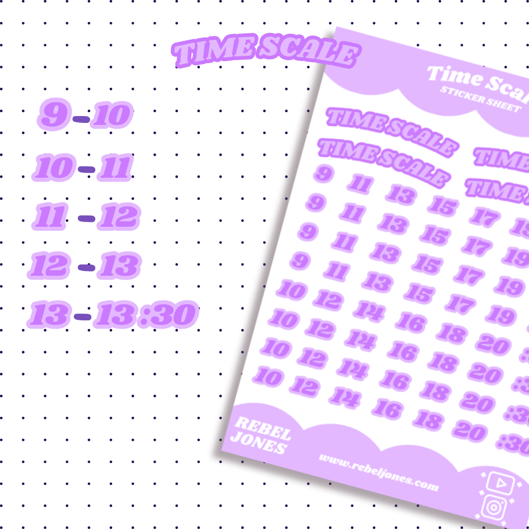 Time Scale Sticker Sheet and Matching Journal