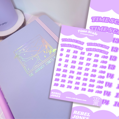 Time Scale Sticker Sheet and Matching Journal