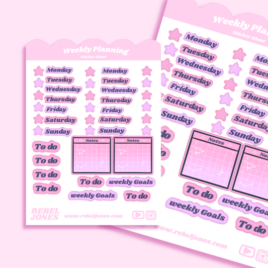 Weekly Planning Sticker Sheet