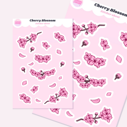 Sakura Cherry Blossom Sticker Sheet - 25% OFF SALE