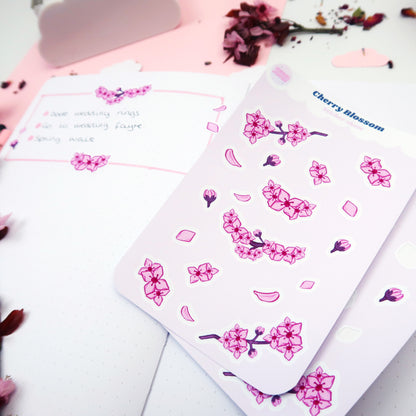 Sakura Cherry Blossom Sticker Sheet - 25% OFF SALE