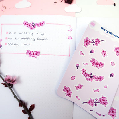 Sakura Cherry Blossom Sticker Sheet - 25% OFF SALE