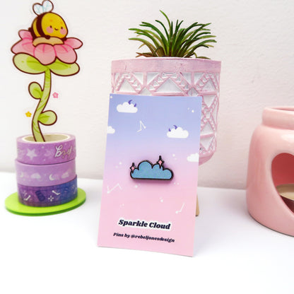 Sparkle cloud mini pin