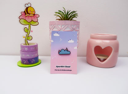 Sparkle cloud mini pin