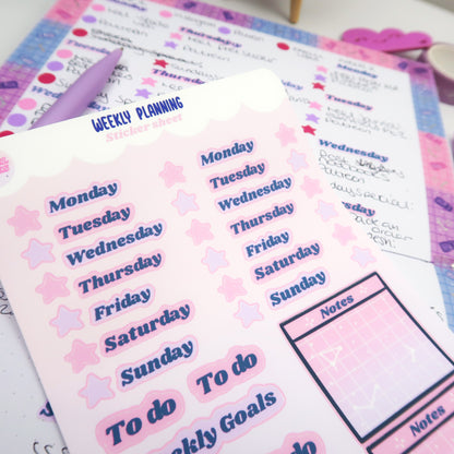 Weekly Planning, Sticker Sheet